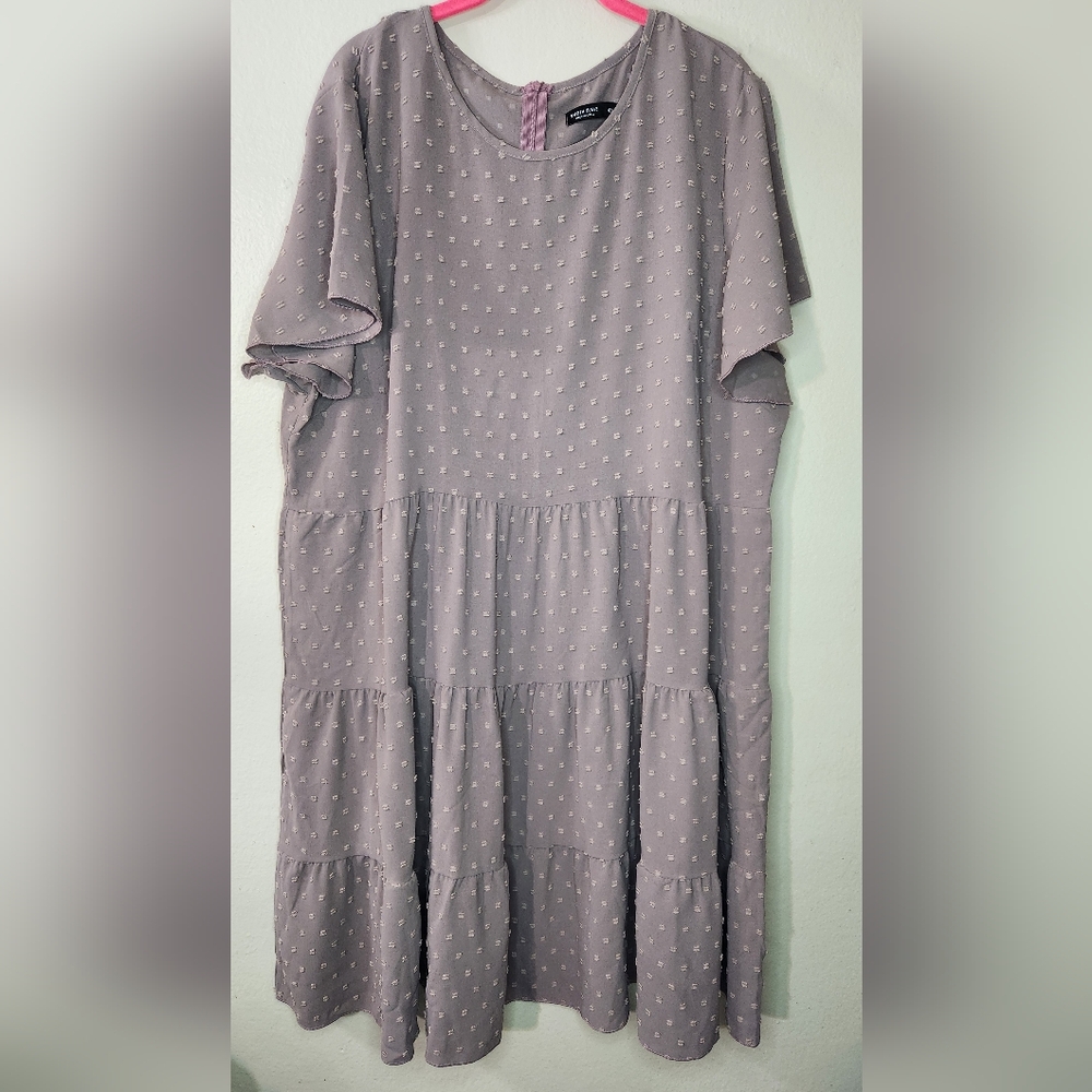 SHEIN Mauve Textured Midi Dress